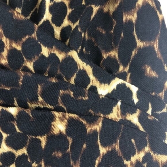 Lafayette 148 | Demetria Leopard Wool Surplice Top - Picture 4 of 8